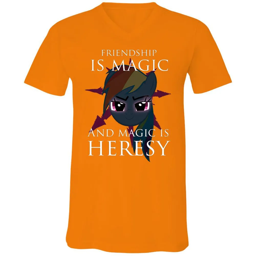 Unisex V-Neck T-Shirt - SSN4KZWX - Orange - 11