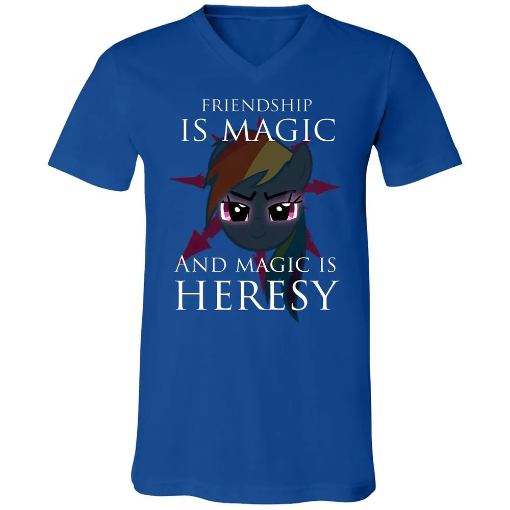 Unisex V-Neck T-Shirt - SSN4KZWX - True Royal - 4