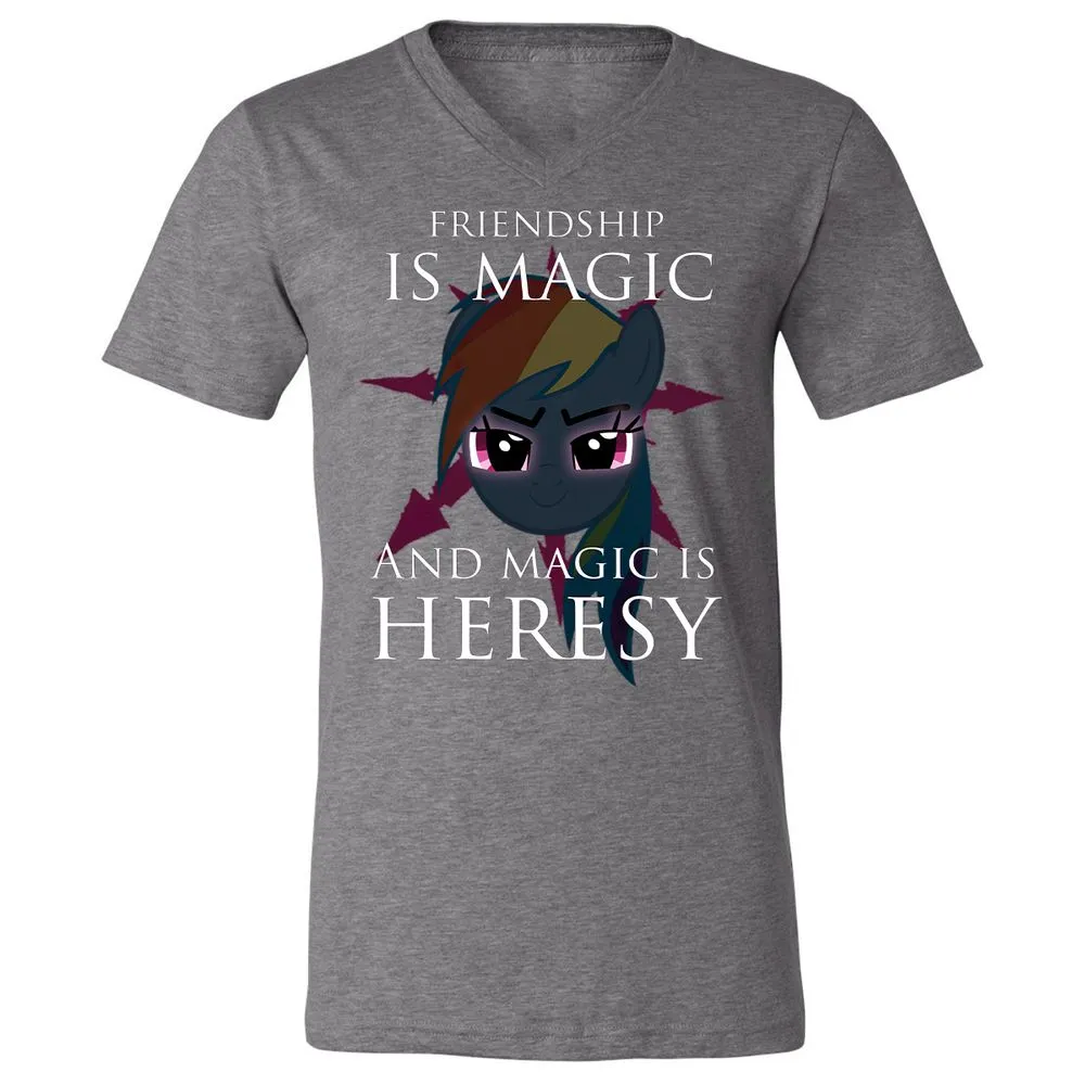 Unisex V-Neck T-Shirt - SSN4KZWX - Deep Heather - 13