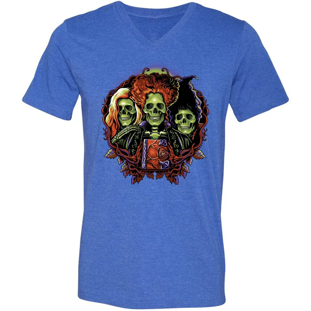 Unisex V-Neck T-Shirt - Y1WQCEKD - Heather True Royal - 14