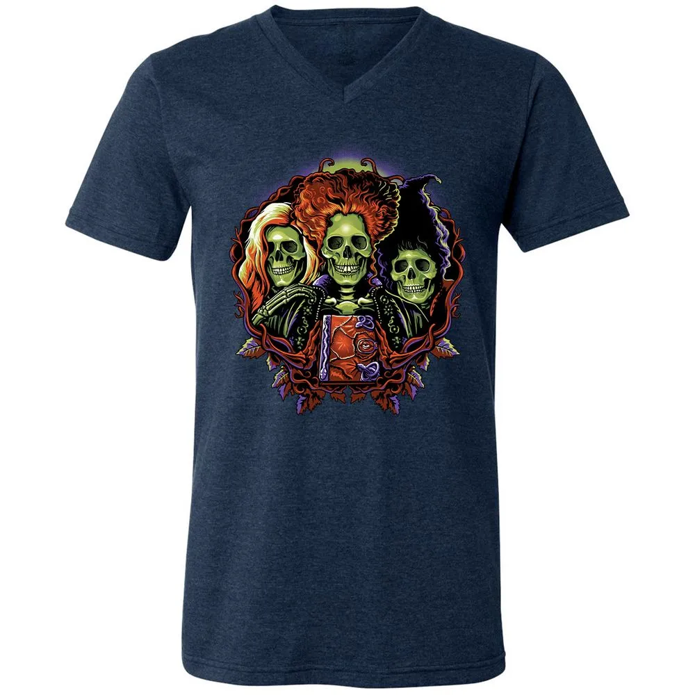 Unisex V-Neck T-Shirt - Y1WQCEKD - Heather Navy - 15