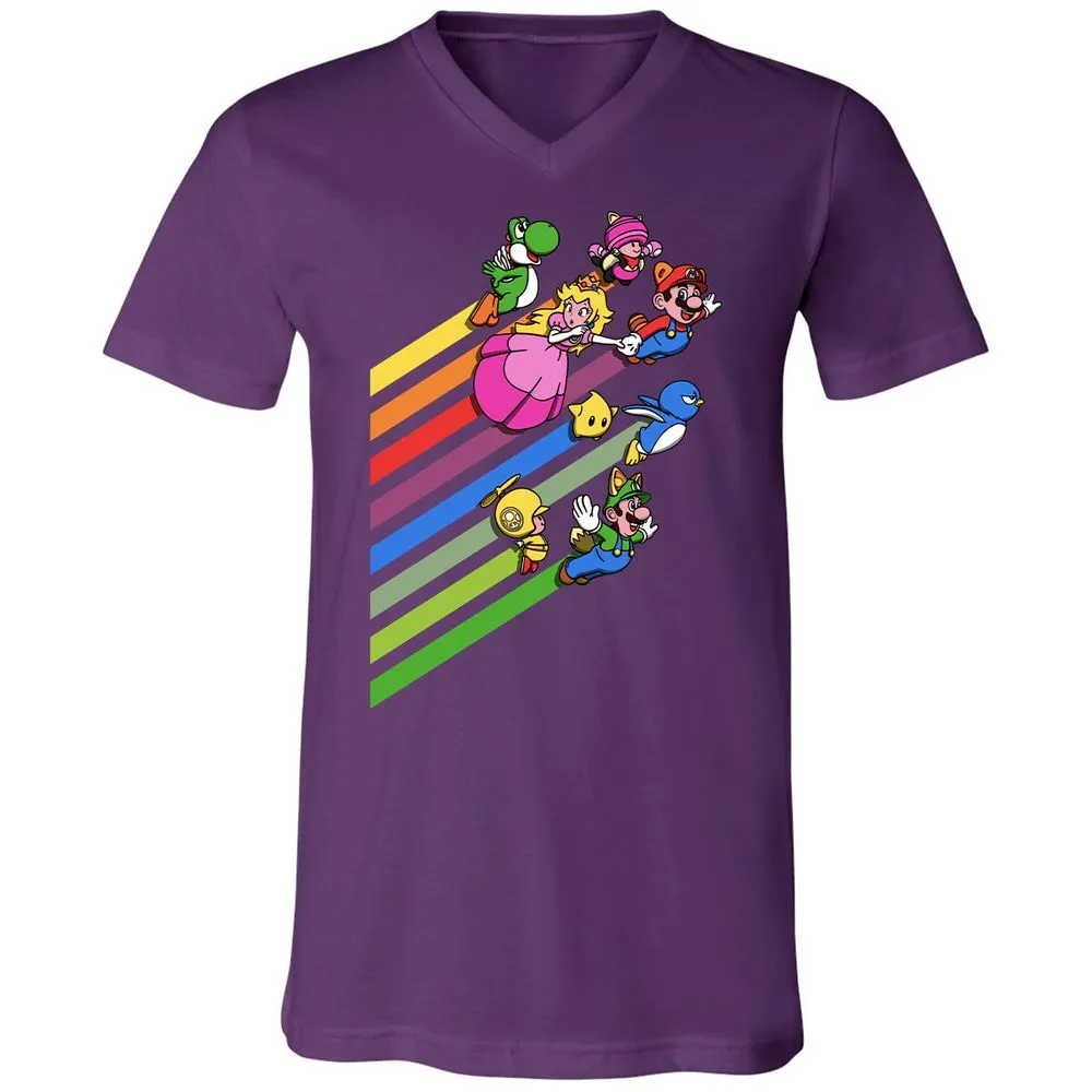 Unisex V-Neck T-Shirt - 87BABBB8 - Team Purple - 9