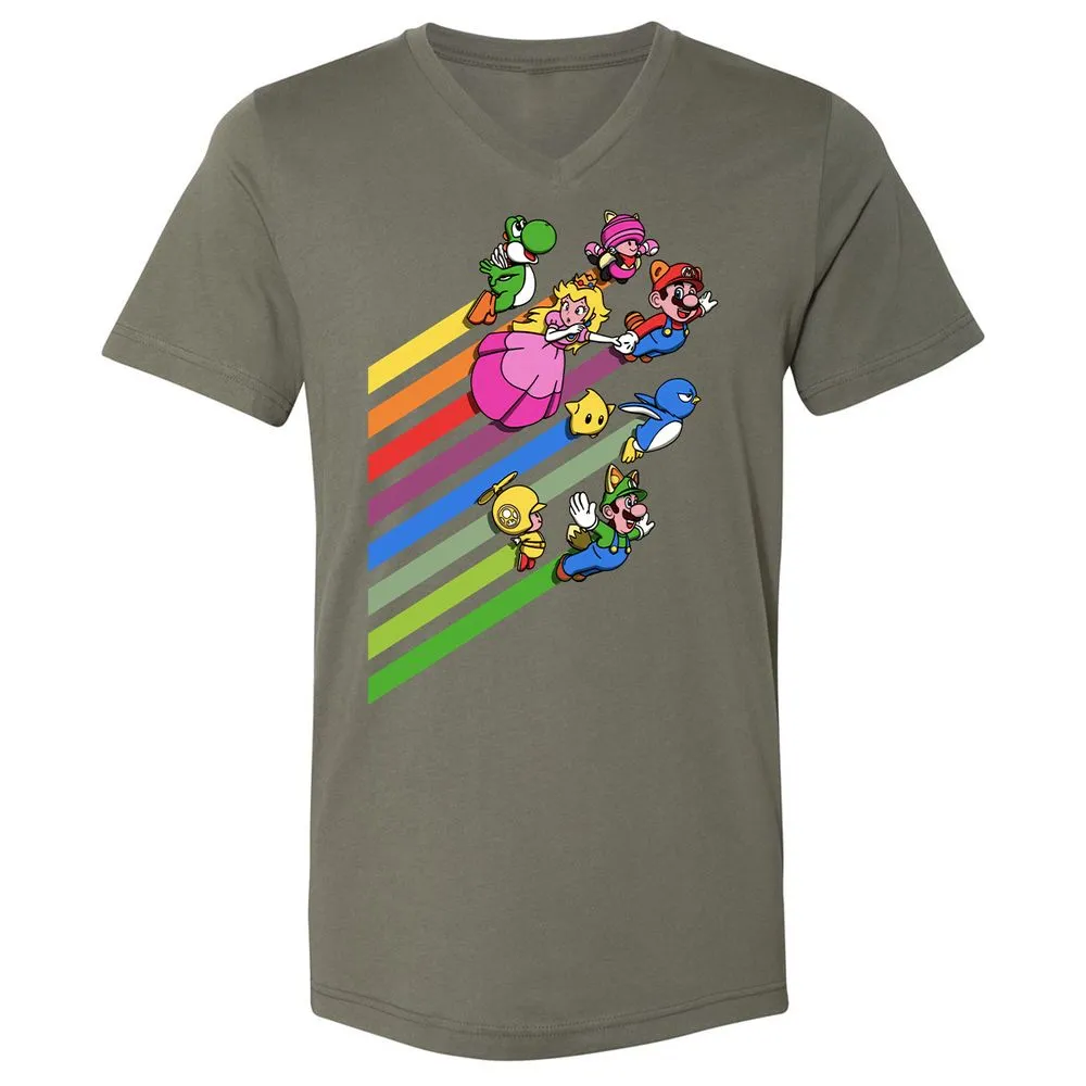 Unisex V-Neck T-Shirt - 87BABBB8 - Military Green - 10