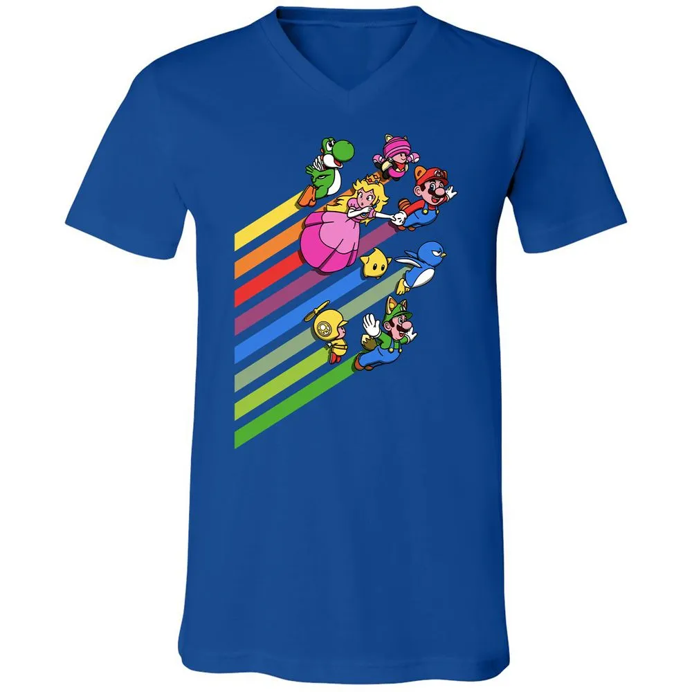Unisex V-Neck T-Shirt - 87BABBB8 - True Royal - 4