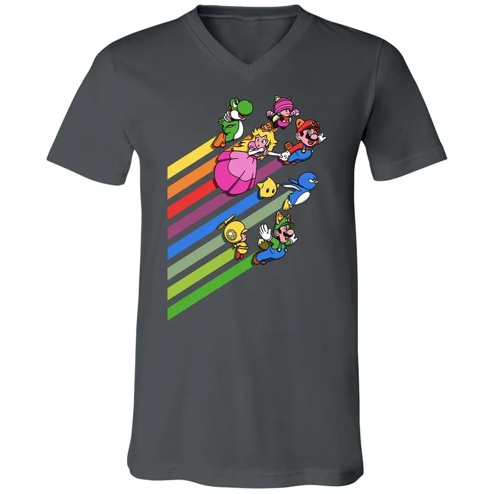 Unisex V-Neck T-Shirt - 87BABBB8 - Asphalt - 12