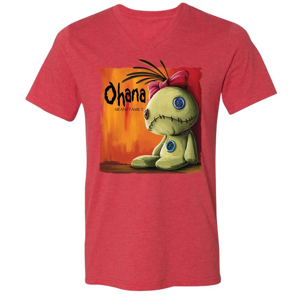 Unisex V-Neck T-Shirt - 82HH52YE - Heather Red - 16