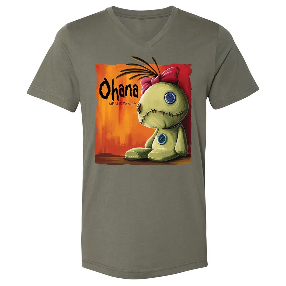 Unisex V-Neck T-Shirt - 82HH52YE - Military Green - 10