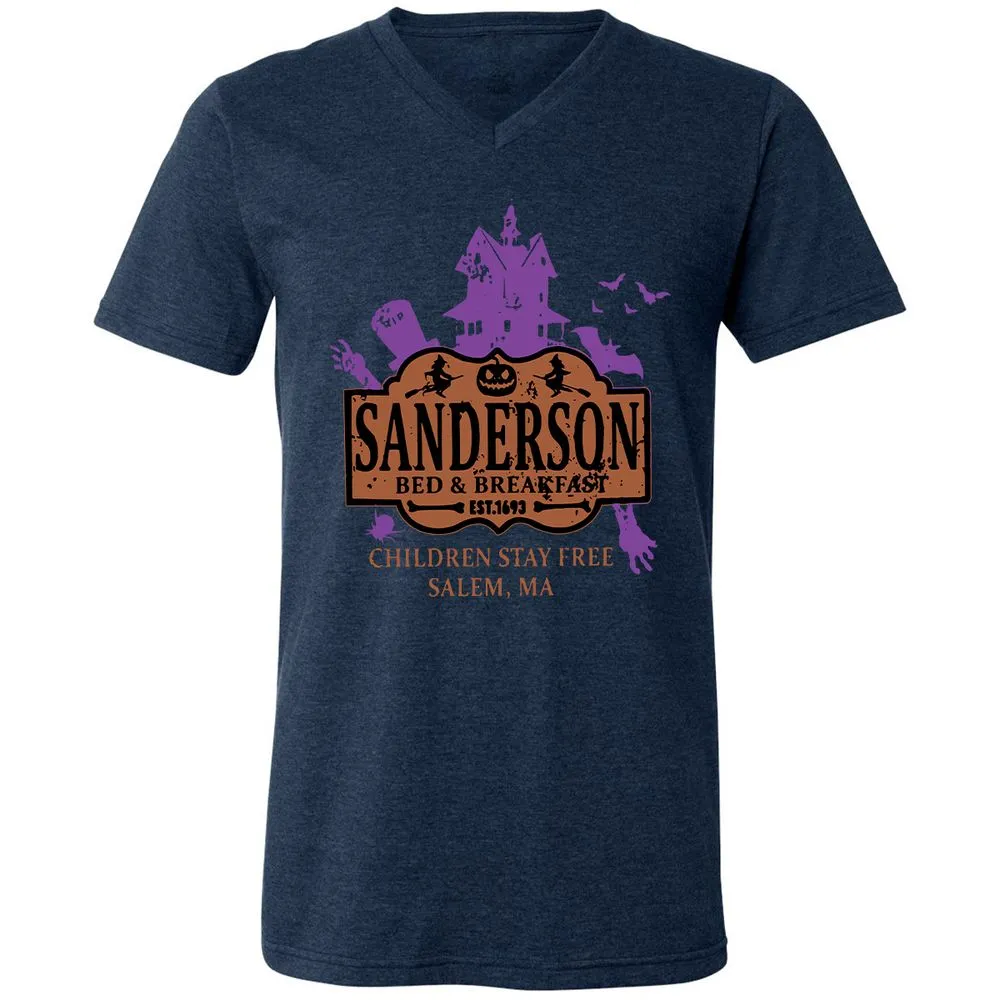Unisex V-Neck T-Shirt - WADVTALP - Heather Navy - 15