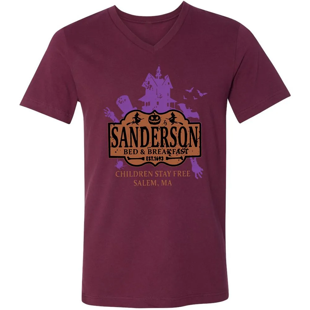 Unisex V-Neck T-Shirt - WADVTALP - Maroon - 6
