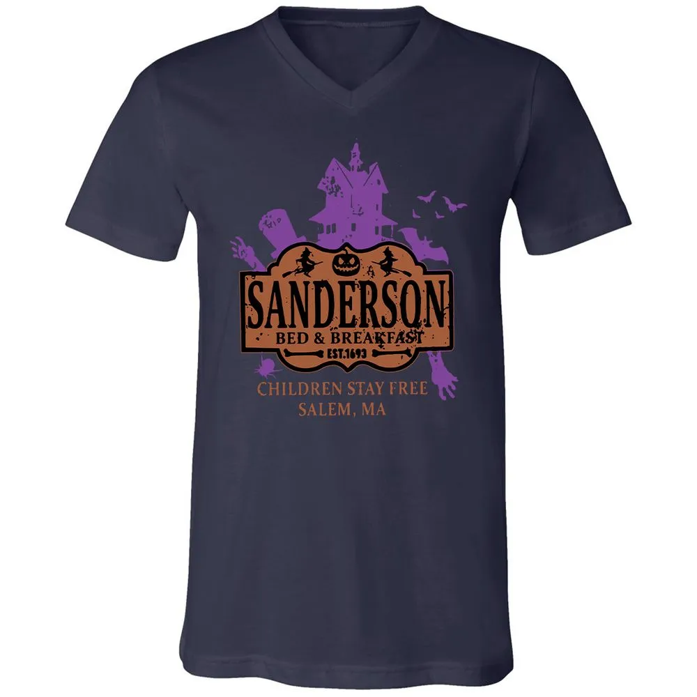 Unisex V-Neck T-Shirt - WADVTALP - Navy - 2