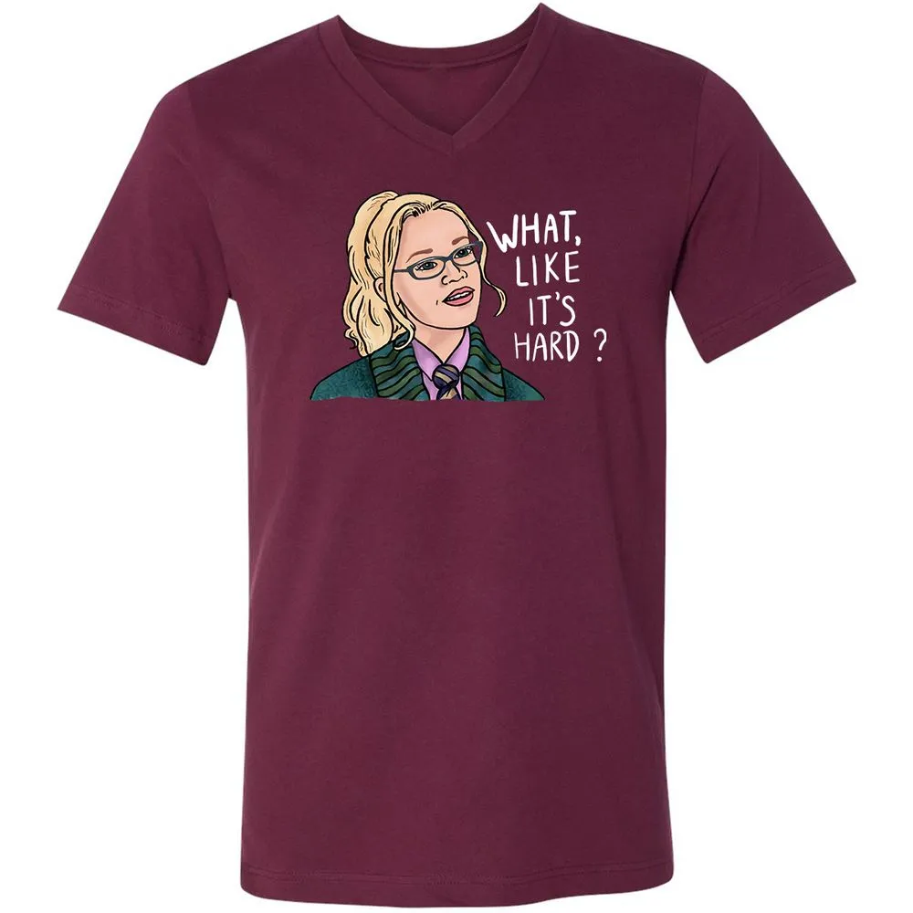 Unisex V-Neck T-Shirt - V9N9A191 - Maroon - 6