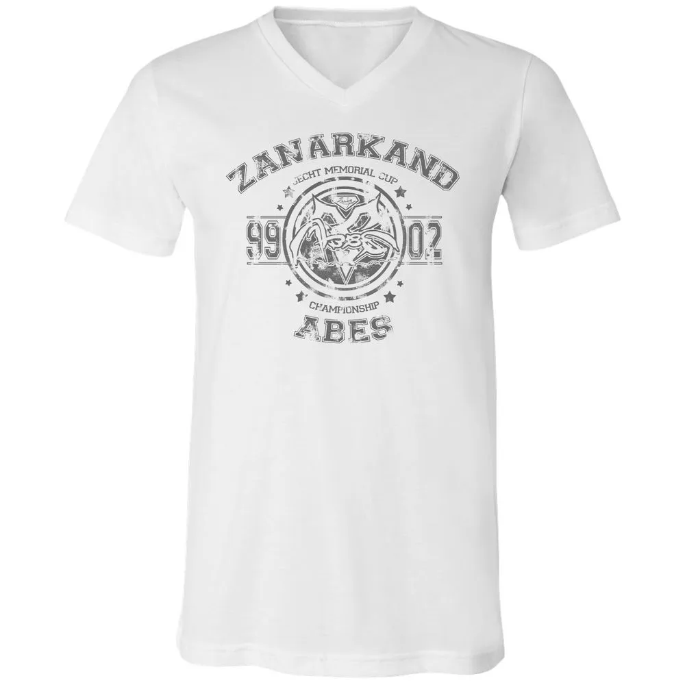 Unisex V-Neck T-Shirt - KBQXRZTL - White - 5
