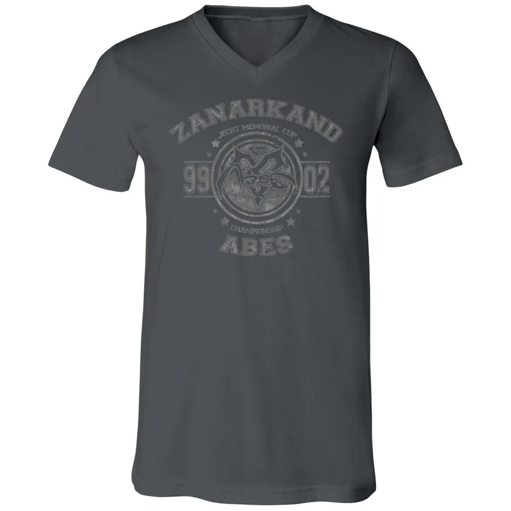 Unisex V-Neck T-Shirt - KBQXRZTL - Asphalt - 12
