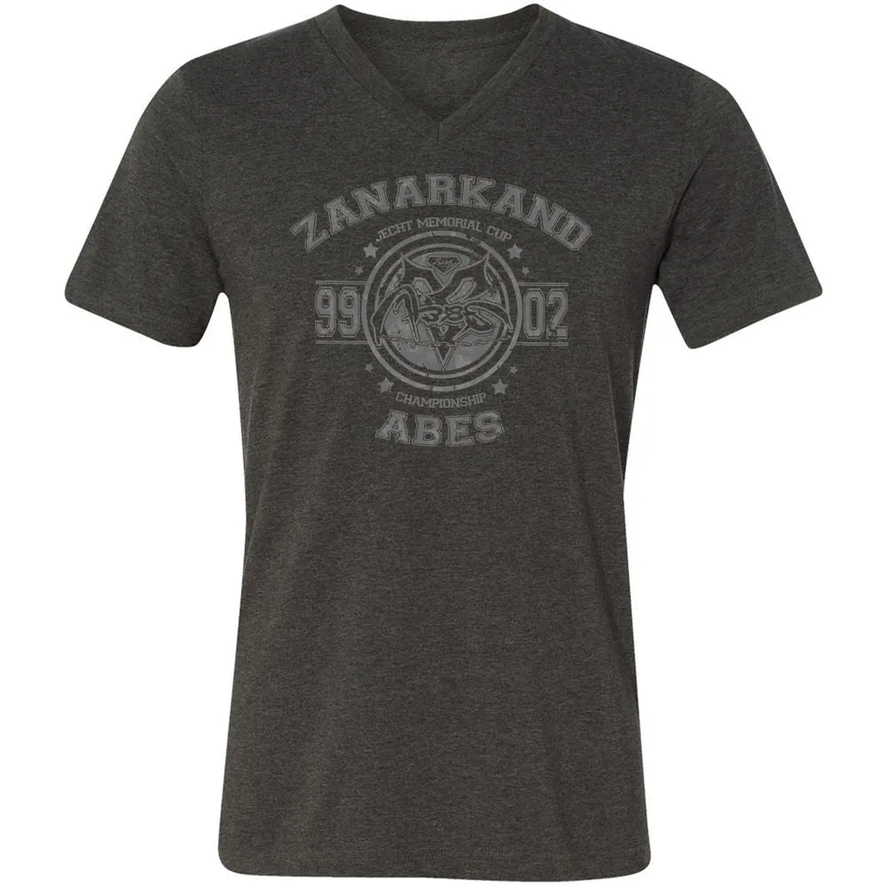 Unisex V-Neck T-Shirt - KBQXRZTL - Dark Grey Heather - 8