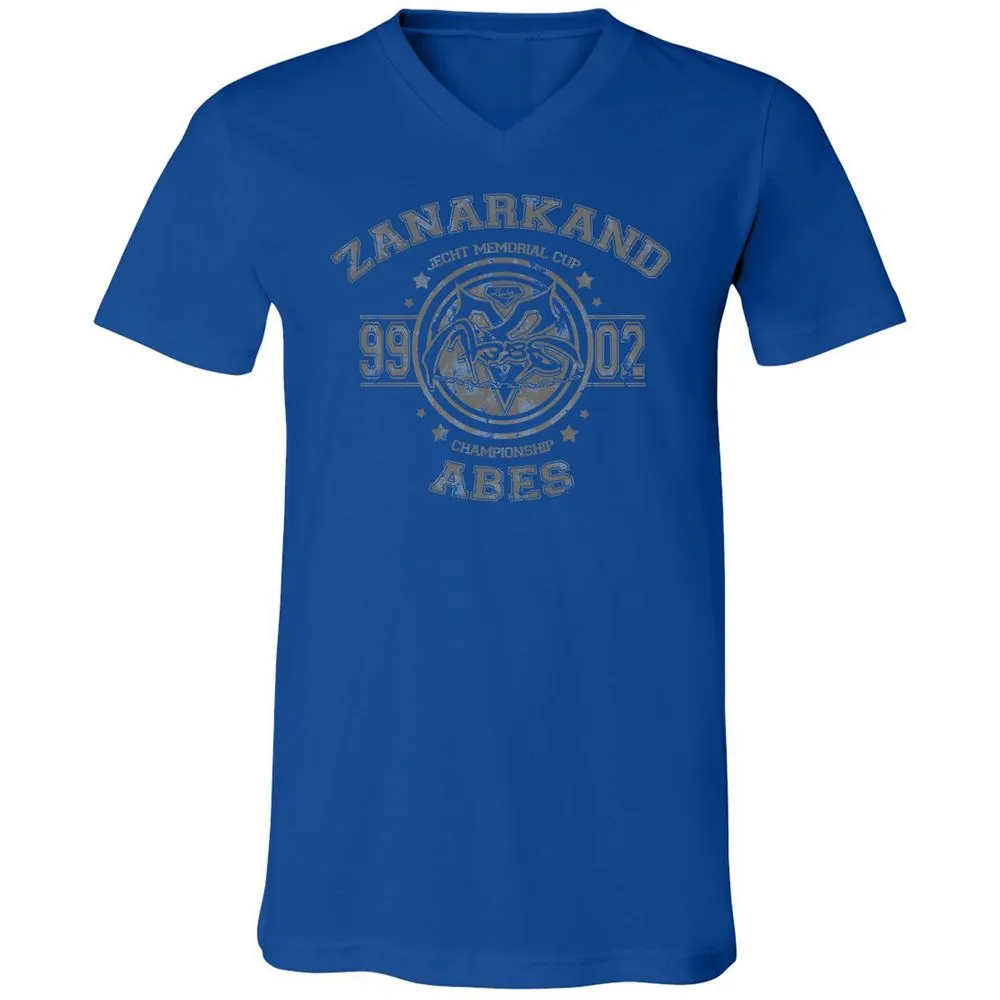 Unisex V-Neck T-Shirt - KBQXRZTL - True Royal - 4