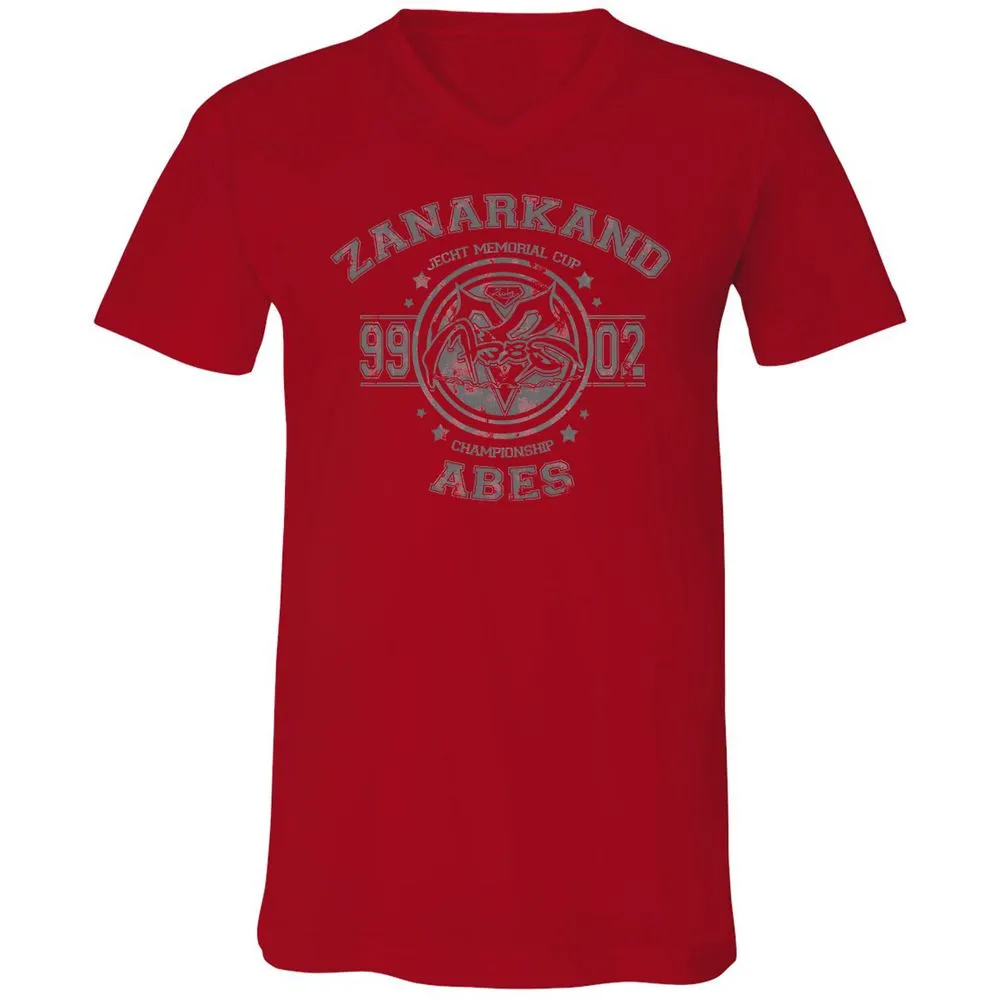Unisex V-Neck T-Shirt - KBQXRZTL - Red - 3