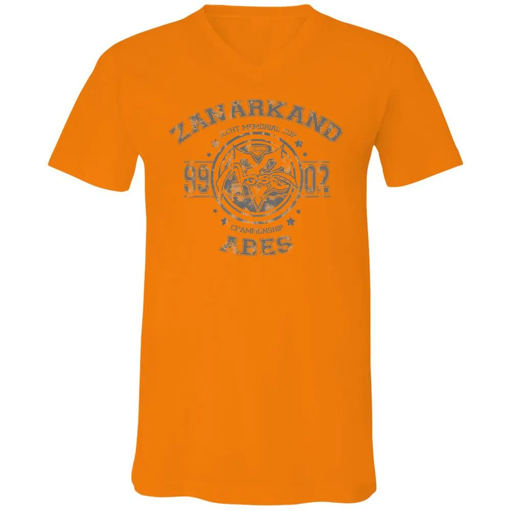 Unisex V-Neck T-Shirt - KBQXRZTL - Orange - 11