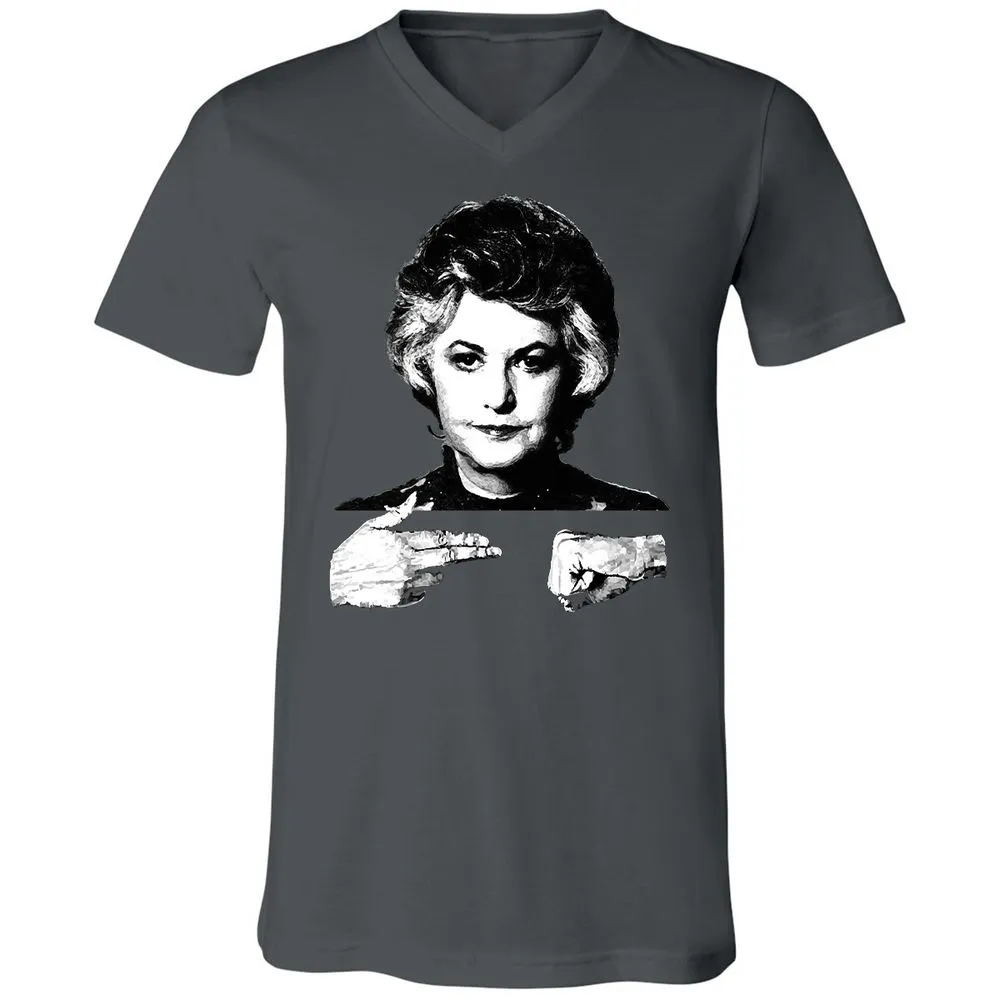 Unisex V-Neck T-Shirt - Q6SB1TZ8 - Asphalt - 12