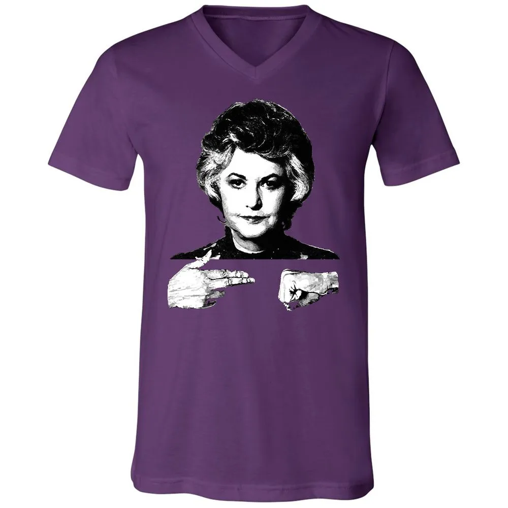 Unisex V-Neck T-Shirt - Q6SB1TZ8 - Team Purple - 9