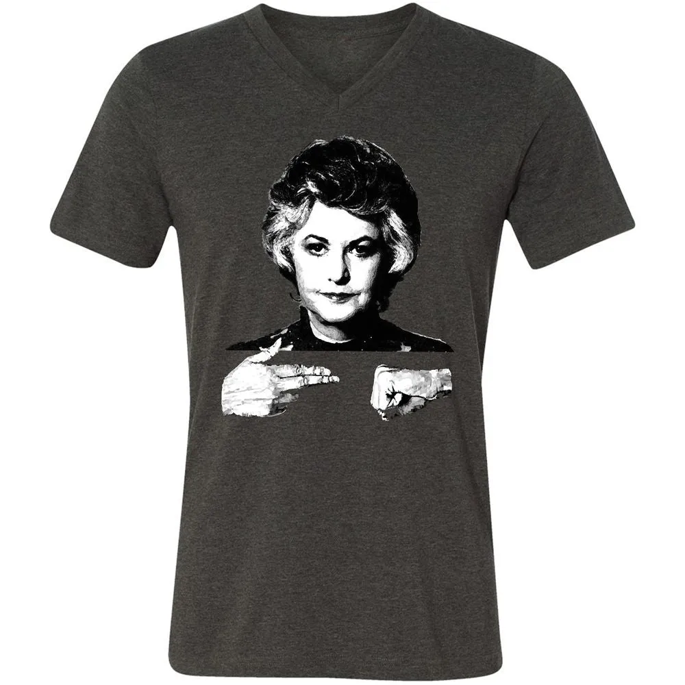 Unisex V-Neck T-Shirt - Q6SB1TZ8 - Dark Grey Heather - 8