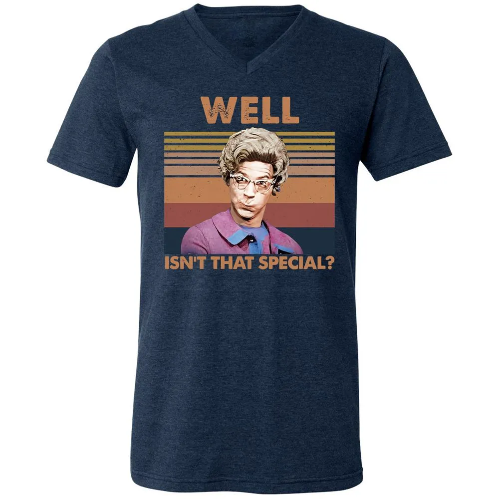 Unisex V-Neck T-Shirt - V7VGEPTP - Heather Navy - 15
