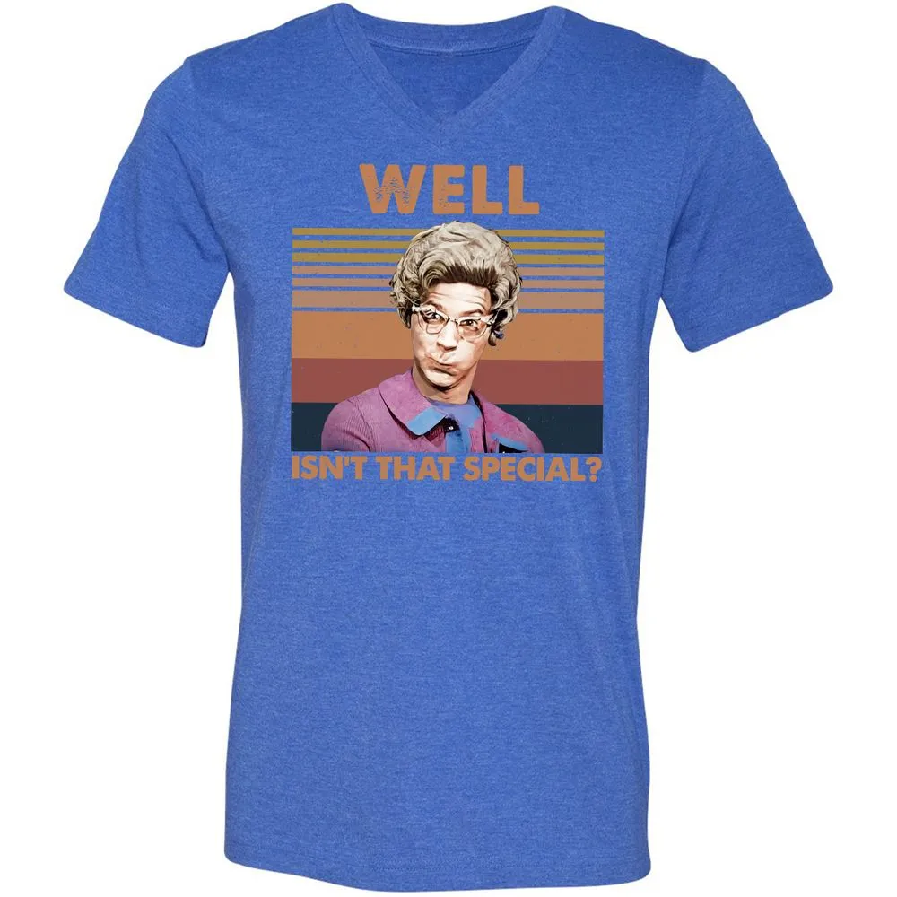 Unisex V-Neck T-Shirt - V7VGEPTP - Heather True Royal - 14