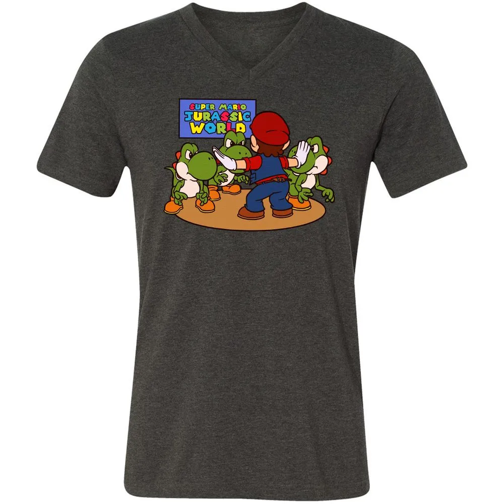 Unisex V-Neck T-Shirt - MDTF9BYS - Dark Grey Heather - 8
