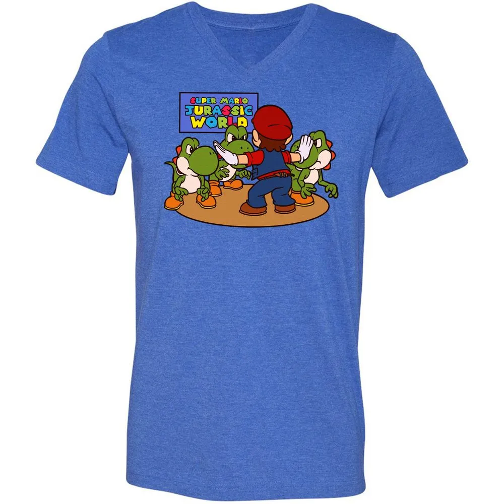 Unisex V-Neck T-Shirt - MDTF9BYS - Heather True Royal - 14