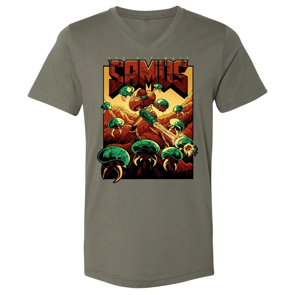 Unisex V-Neck T-Shirt - JVU5ALND - Military Green - 10