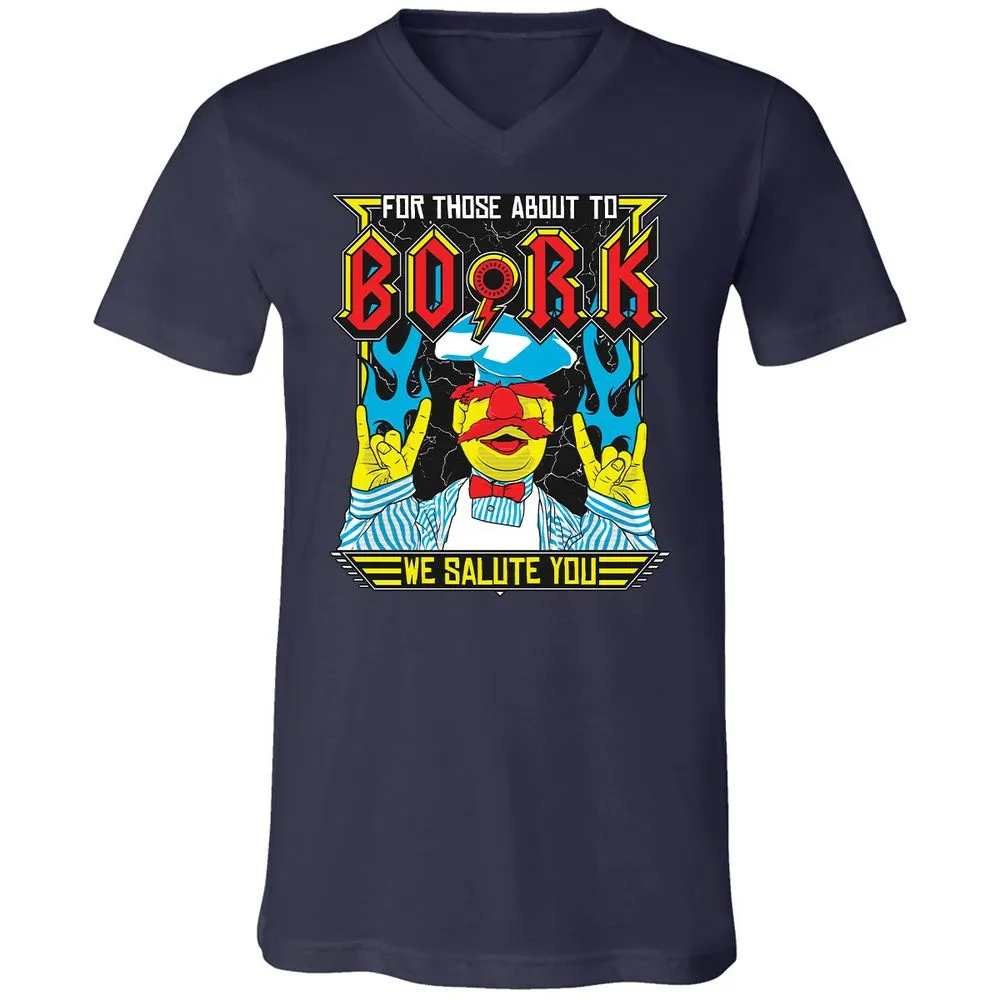 Unisex V-Neck T-Shirt - ZC5LX4QM - Navy - 2