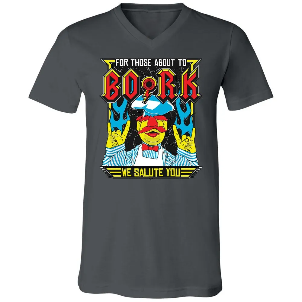 Unisex V-Neck T-Shirt - ZC5LX4QM - Asphalt - 12