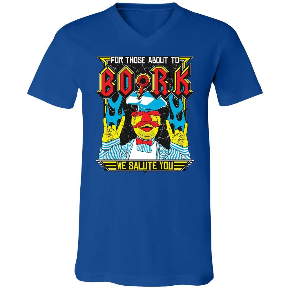 Unisex V-Neck T-Shirt - ZC5LX4QM - True Royal - 4