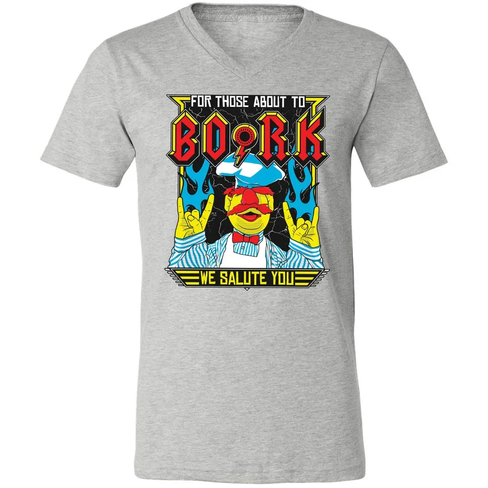 Unisex V-Neck T-Shirt - ZC5LX4QM - Athletic Heather - 7
