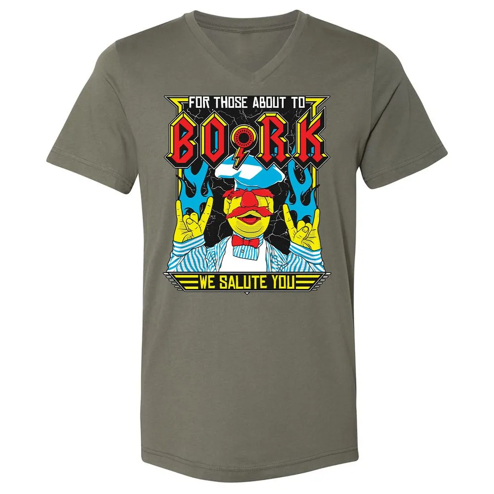 Unisex V-Neck T-Shirt - ZC5LX4QM - Military Green - 10
