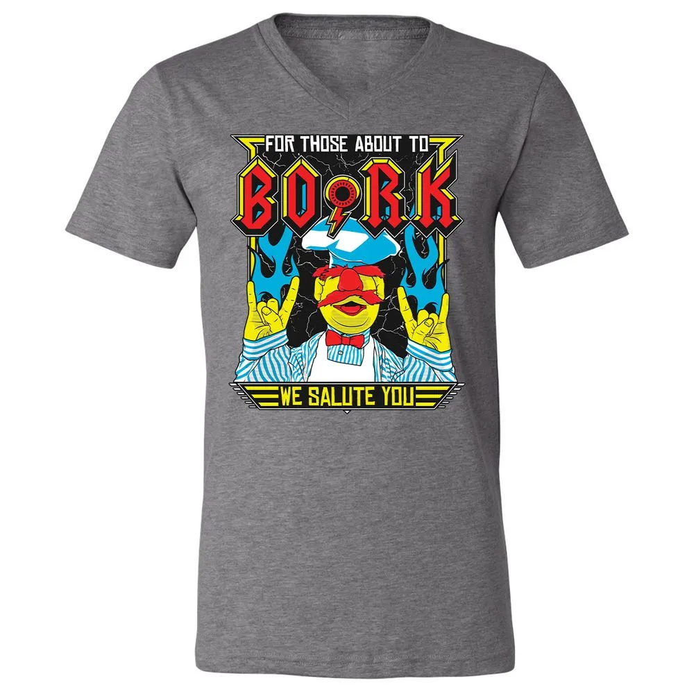 Unisex V-Neck T-Shirt - ZC5LX4QM - Deep Heather - 13