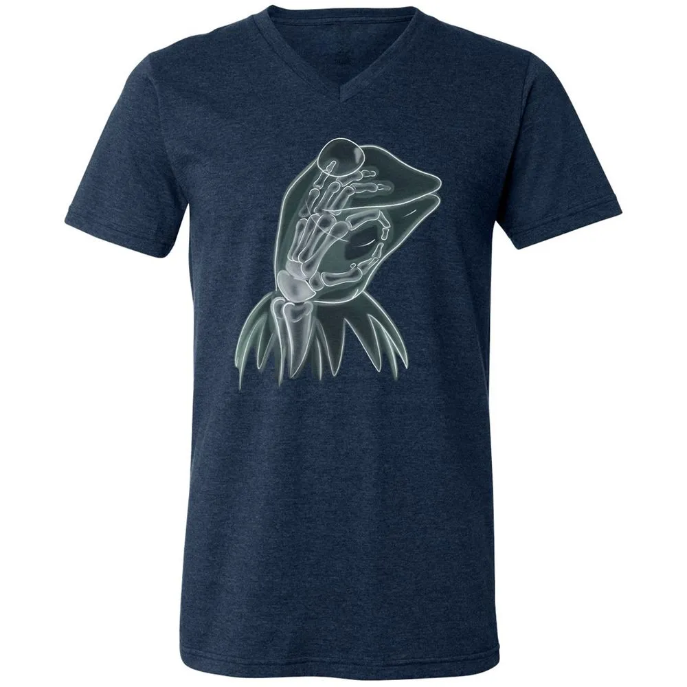 Unisex V-Neck T-Shirt - Z2Z55139 - Heather Navy - 15