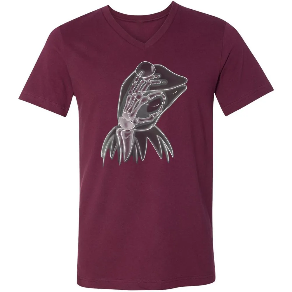 Unisex V-Neck T-Shirt - Z2Z55139 - Maroon - 6