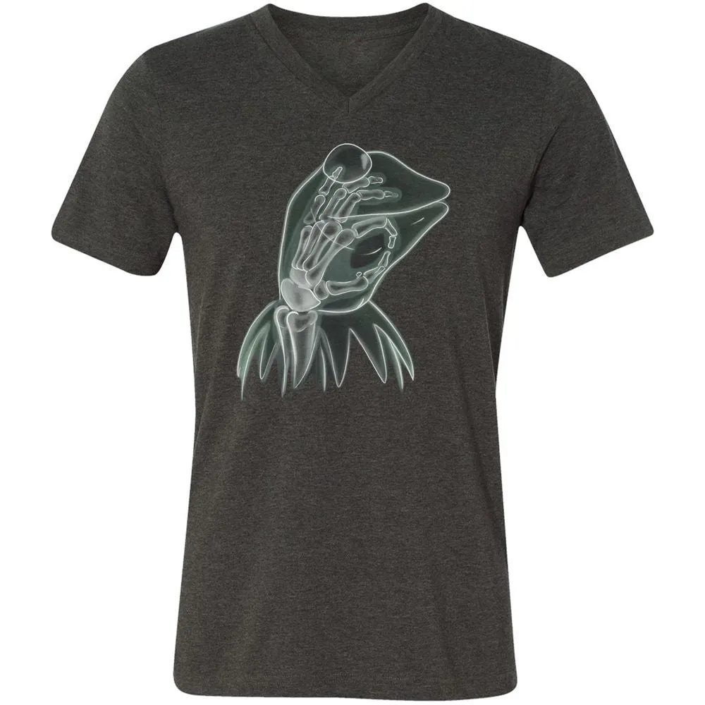 Unisex V-Neck T-Shirt - Z2Z55139 - Dark Grey Heather - 8