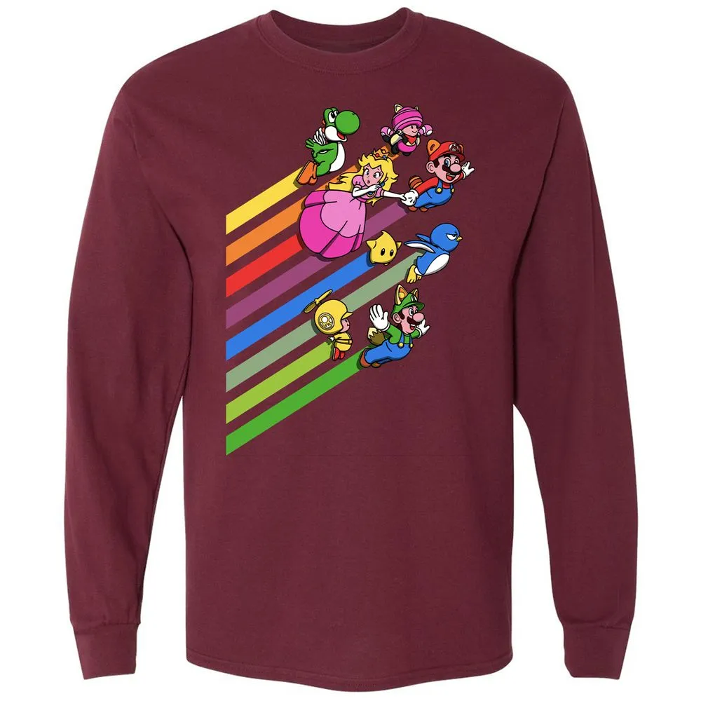 Long Sleeve T-Shirt - 6QTTUZJH - Maroon - 11