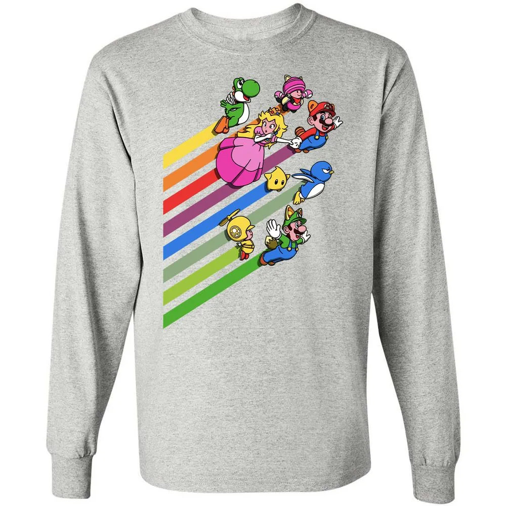 Long Sleeve T-Shirt - 6QTTUZJH - Ash - 7