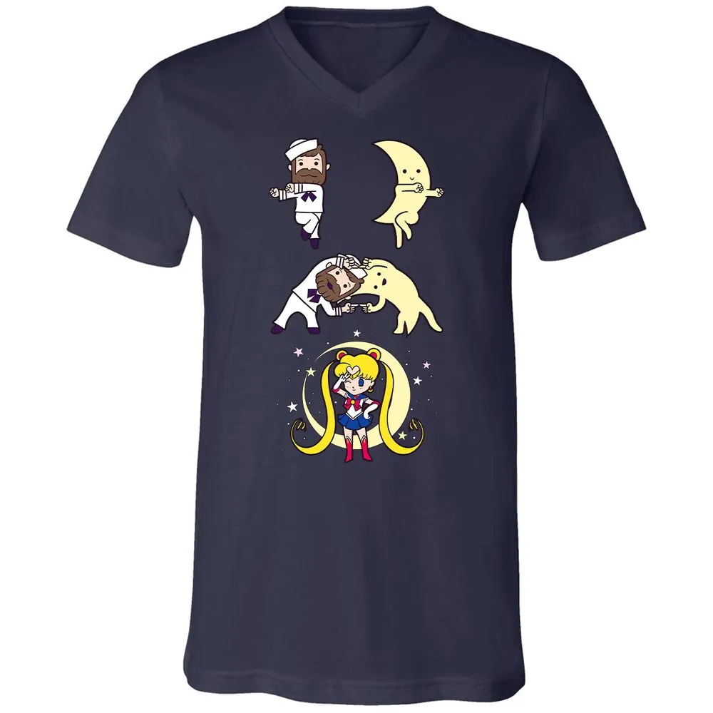 Unisex V-Neck T-Shirt - 495YZQVL - Navy - 2