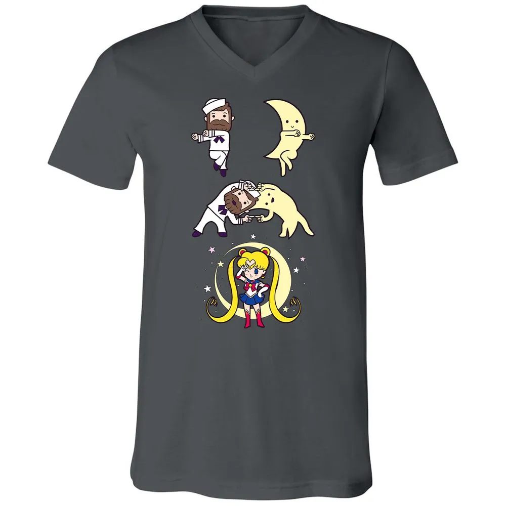 Unisex V-Neck T-Shirt - 495YZQVL - Asphalt - 12
