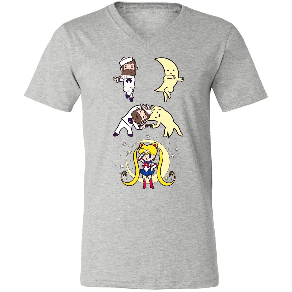 Unisex V-Neck T-Shirt - 495YZQVL - Athletic Heather - 7