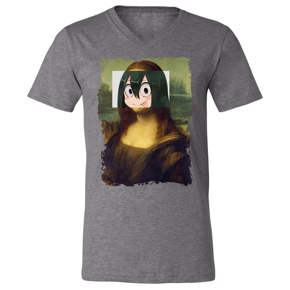 Unisex V-Neck T-Shirt - YEZH46UH - Deep Heather - 13