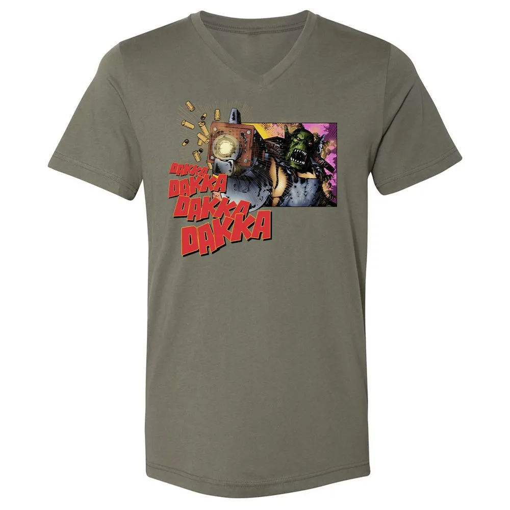 Unisex V-Neck T-Shirt - U9QZC8R1 - Military Green - 10