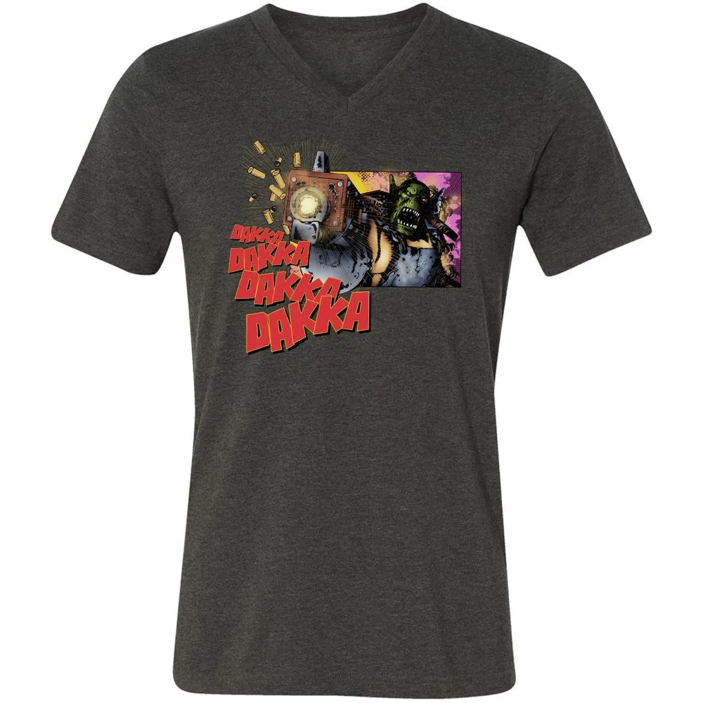 Unisex V-Neck T-Shirt - U9QZC8R1 - Dark Grey Heather - 8