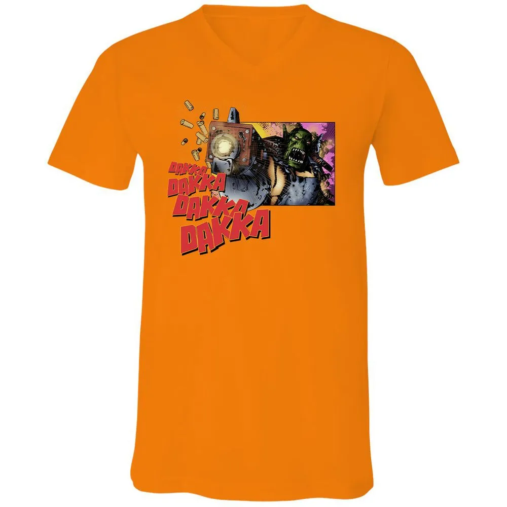 Unisex V-Neck T-Shirt - U9QZC8R1 - Orange - 11