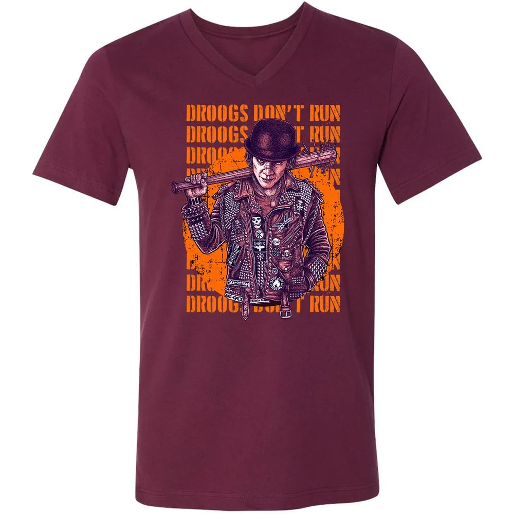 Unisex V-Neck T-Shirt - XTT2PRCQ - Maroon - 6
