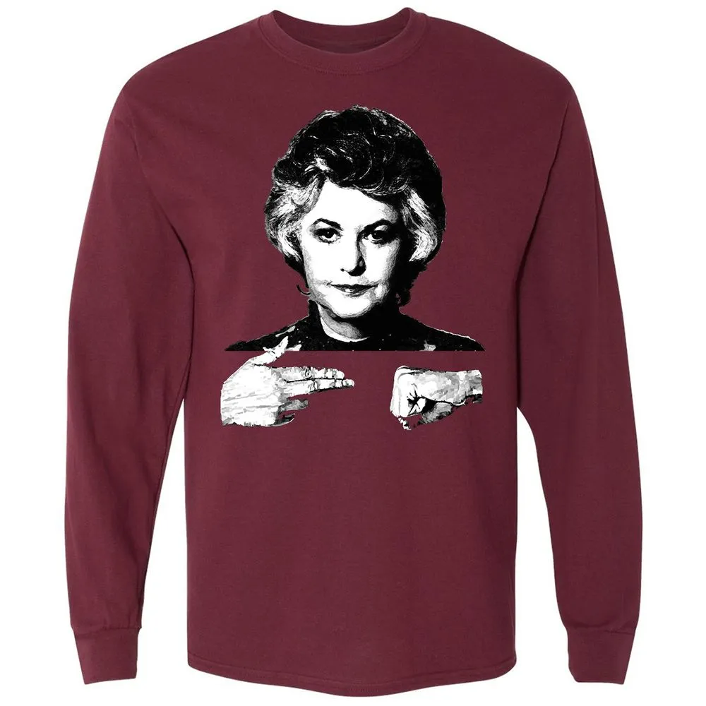 Long Sleeve T-Shirt - 76PDM9EG - Maroon - 11