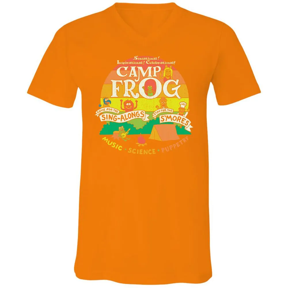 Unisex V-Neck T-Shirt - VRPUWMZB - Orange - 11